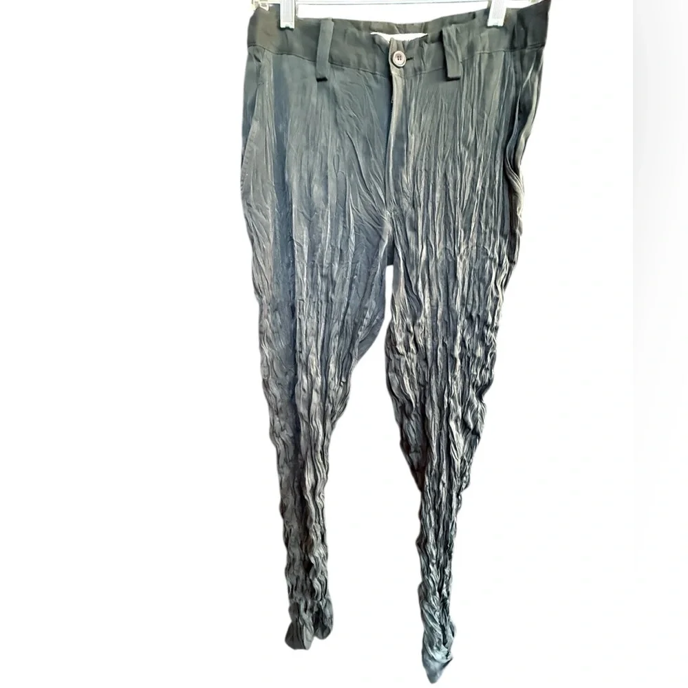 Vintage 90’s Issey Miyake black crinkle trousers Size Small - Picture 2 of 12